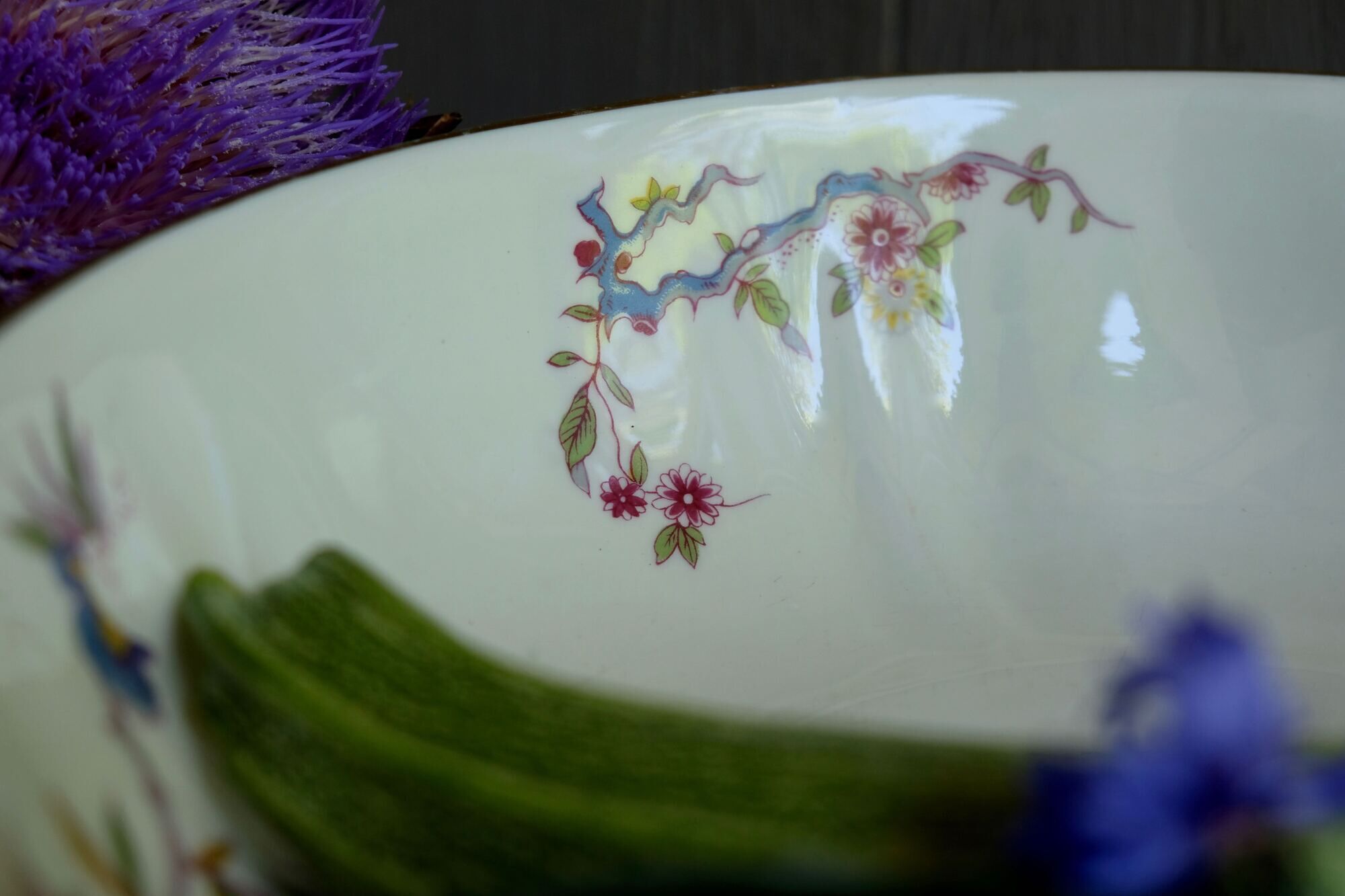 Flat porcelain bowl B & C Limoges L. Bernardaud & Cie France