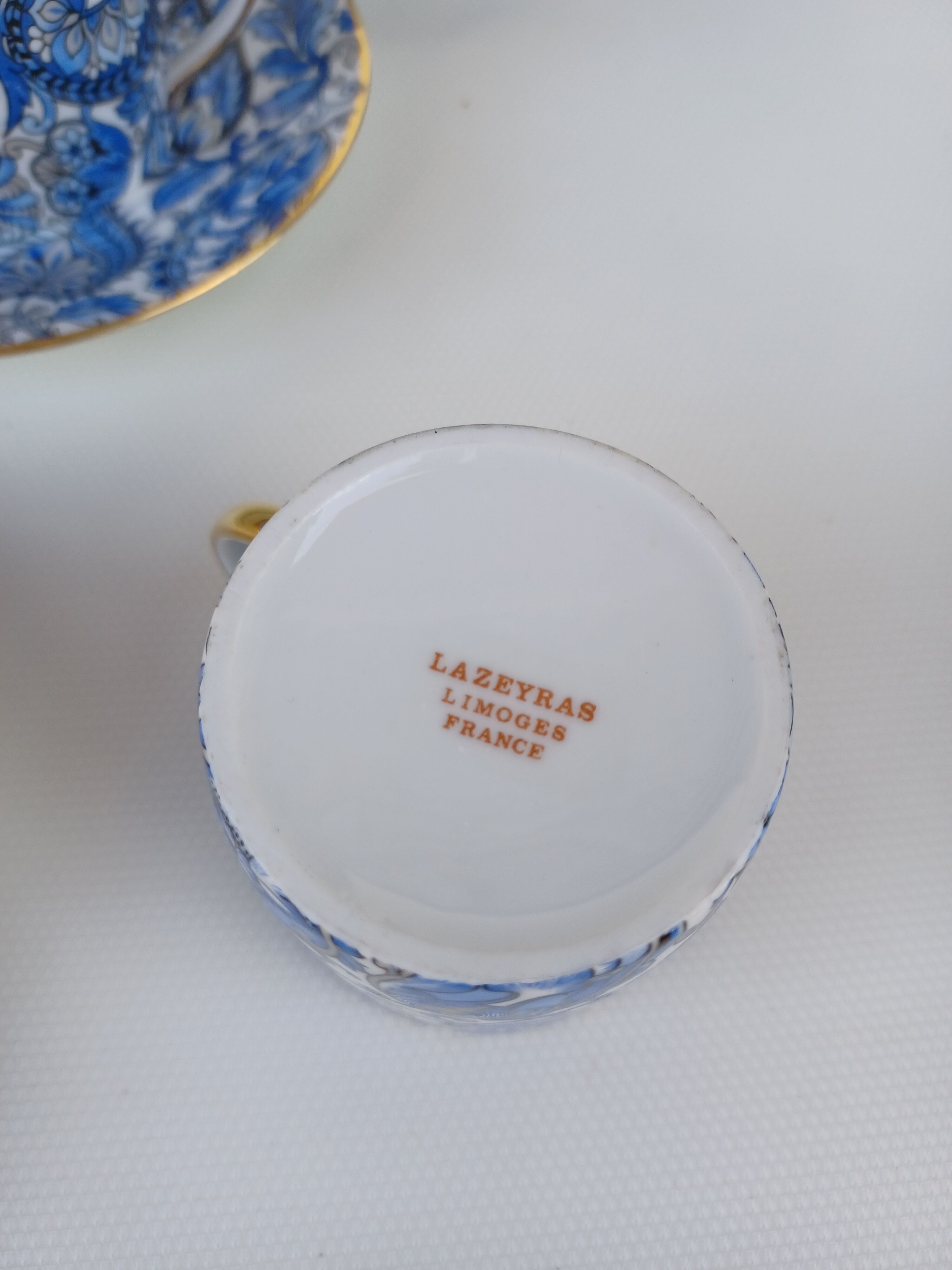 Coffee service in limoges porcelain, by lazeyras.