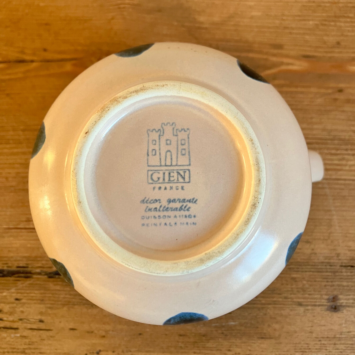 Pot à lait en faïence Gien