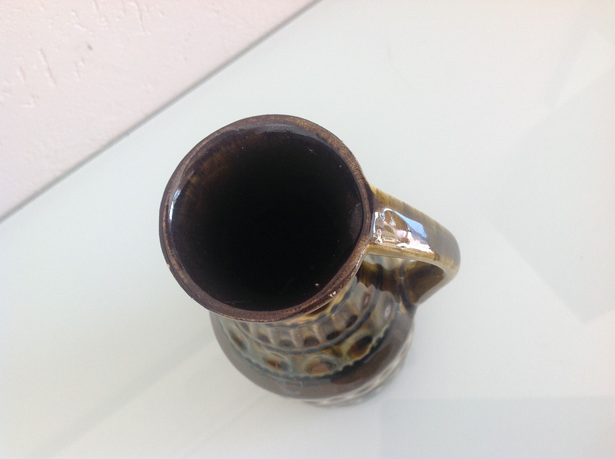 Polychrome ceramic soliflore vase by Bay Keramik / vintage 60s-70s