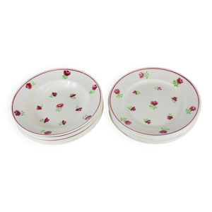 Lot de 12 assiettes, - creuses