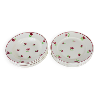 set of 12 plates, 6 flat and 6 hollow N1.