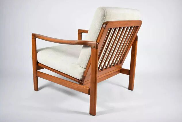 Original Baczyk Scandinavian armchair, 1960s, renovation, teak.