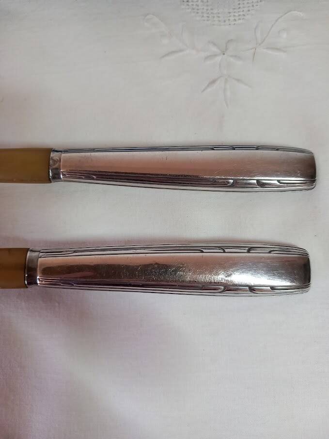 Art Deco salad cutlery