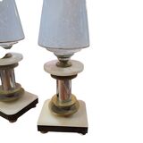 pair of art eco / onyx and Murano glass bedside tables
