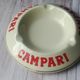 Campari ashtray in Porcelain Orchies Moulion des Loups cream/red