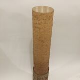 Fiberglass and rattan floor lamp