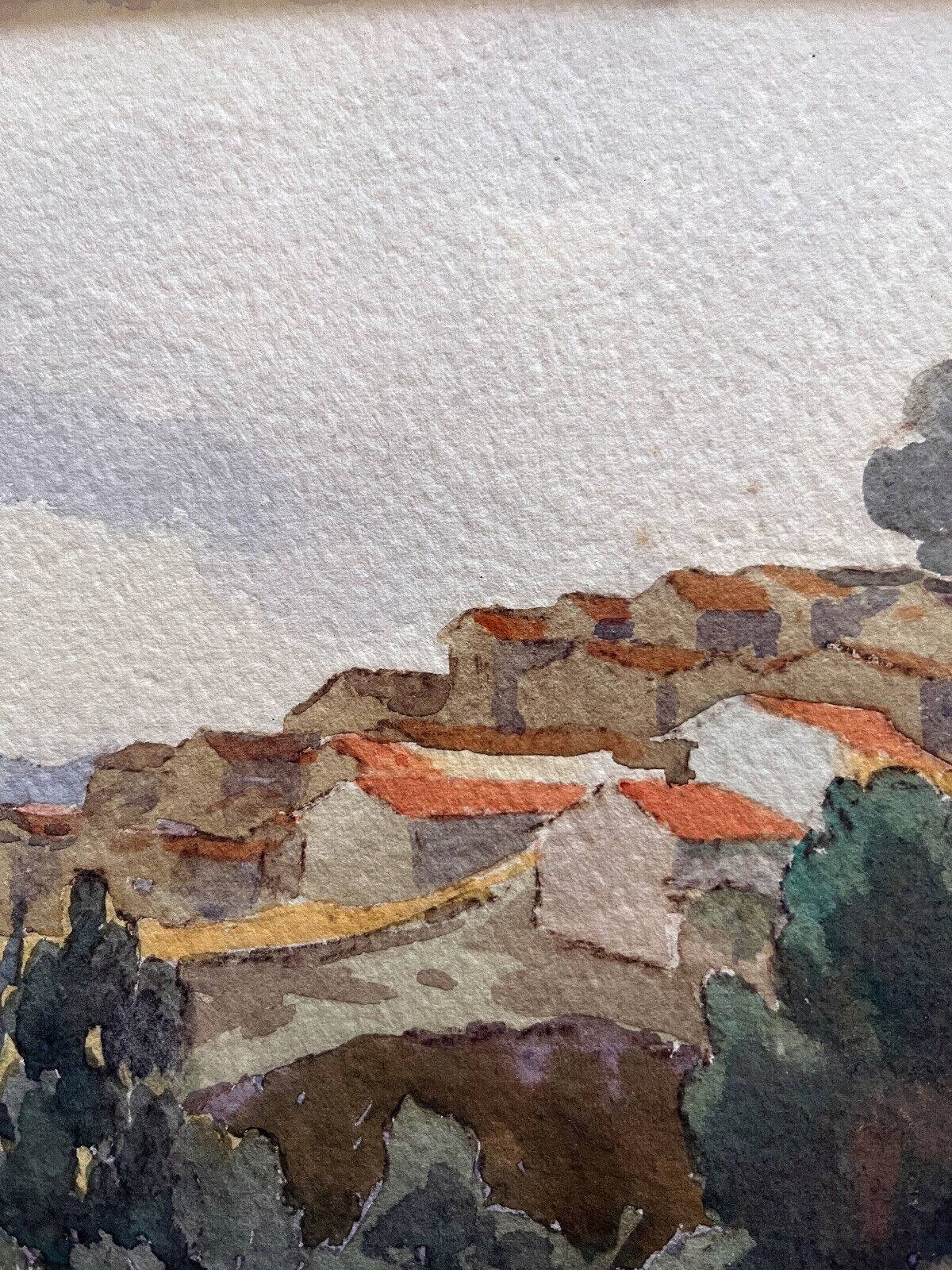 Watercolor painting André CASABONNE (1922-1950) Orientalist Kabylie Algeria