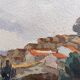 Watercolor painting André CASABONNE (1922-1950) Orientalist Kabylie Algeria