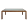 Grande table de repas en verre et merisier