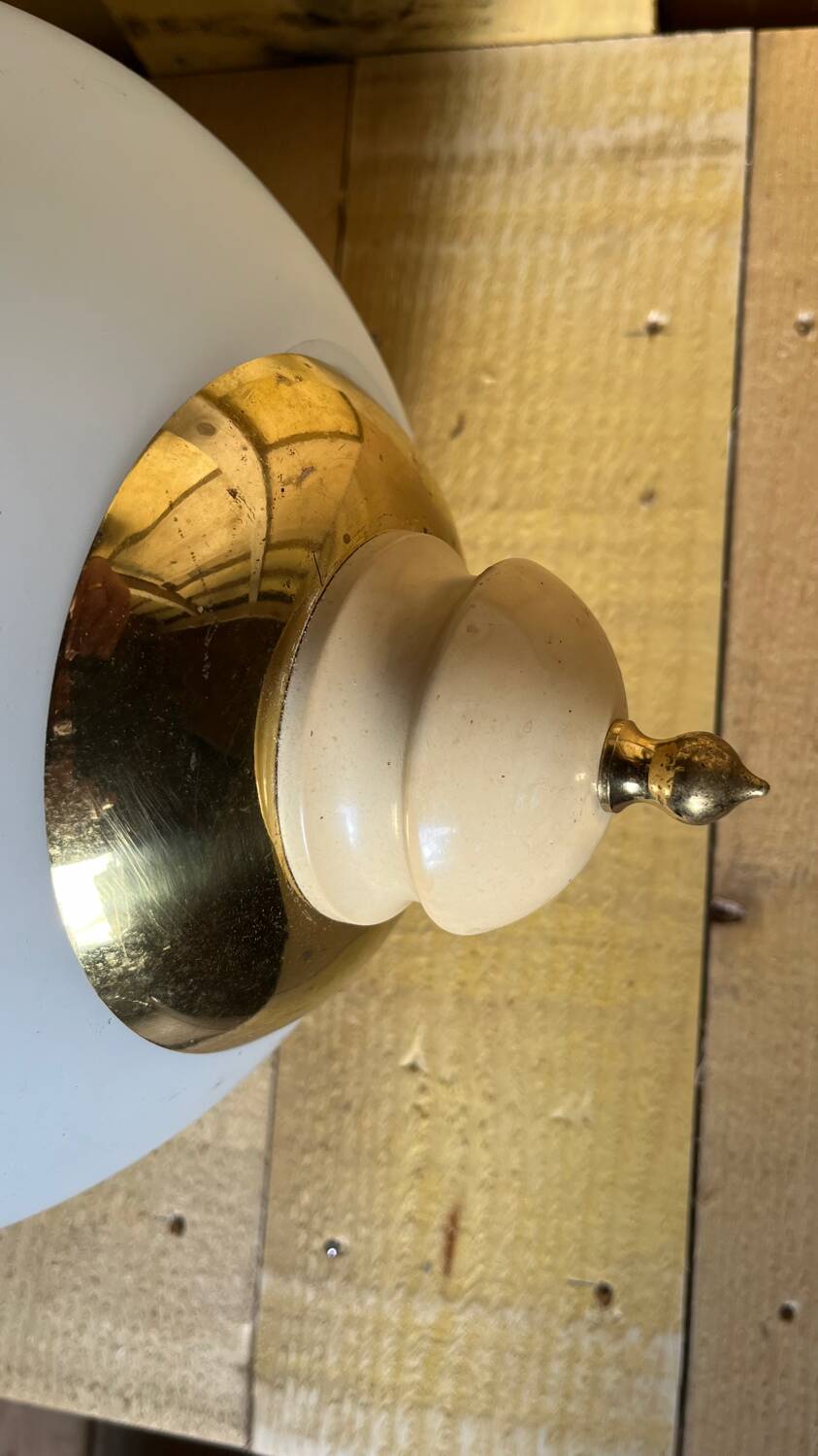 Opaline ball pendant from the 1950s