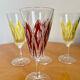 Ensemble de 4 flutes verres à vin anciens