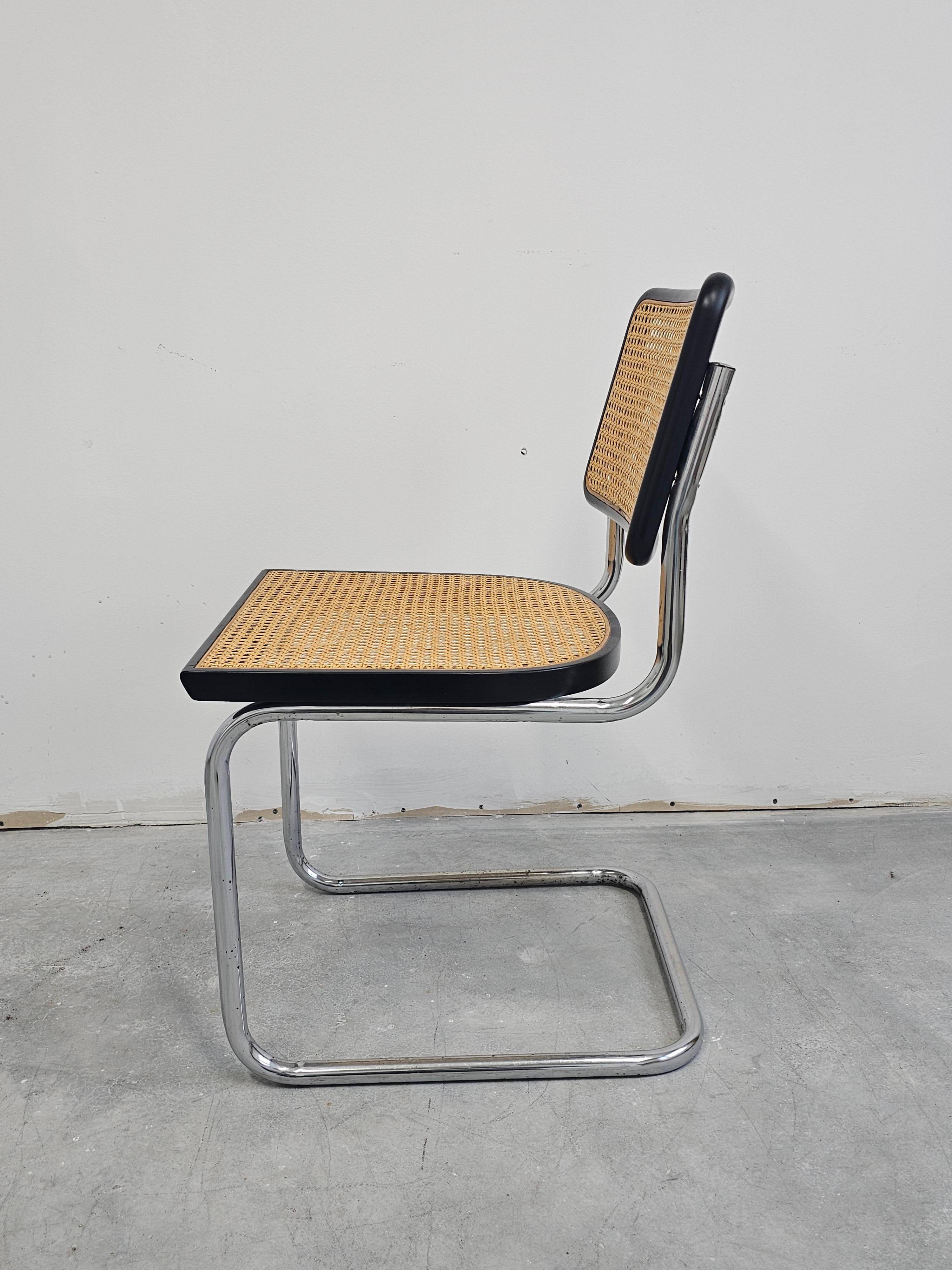 Set of 4 Cesca chairs by Marcel Breuer attributed to Gavina, 1960s