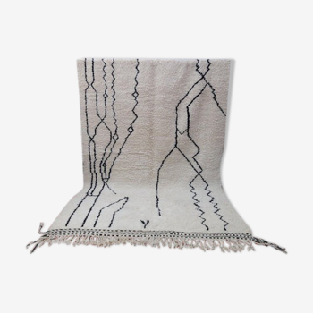 Wool vintage Beni Ouarain carpets Moroccan berber 283 x 192 cm