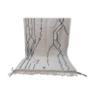 Wool vintage Beni Ouarain carpets Moroccan berber 283 x 192 cm