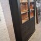 Former industrial library solid wood two glass doors and three drawers furniture trade