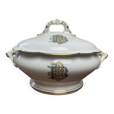 Légumier en porcelaine de Vierzon XIX