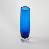 Cobalt glass vase, Danish design, 1960s, production: Denmark