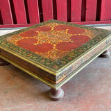Inde rajasthan, ancienne table basse à thé. bois de teck 19ème siècle