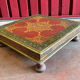 Inde rajasthan, ancienne table basse à thé. bois de teck 19ème siècle