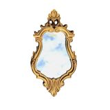 Antique wall mirror in gold leaf resin