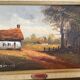 Countryside landscape painting oil on canvas signed