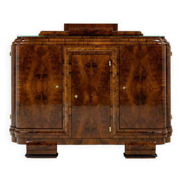 Buffet bas Art Déco en ronce de noyer - 1925-1939
