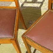 Matching Art Deco seats: 1 bridge armchair and 2 chairs.