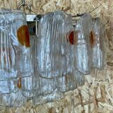 XL 60s 70s Murano Glass Chrome Chandelier Chandelier Glass Space Age 60s v