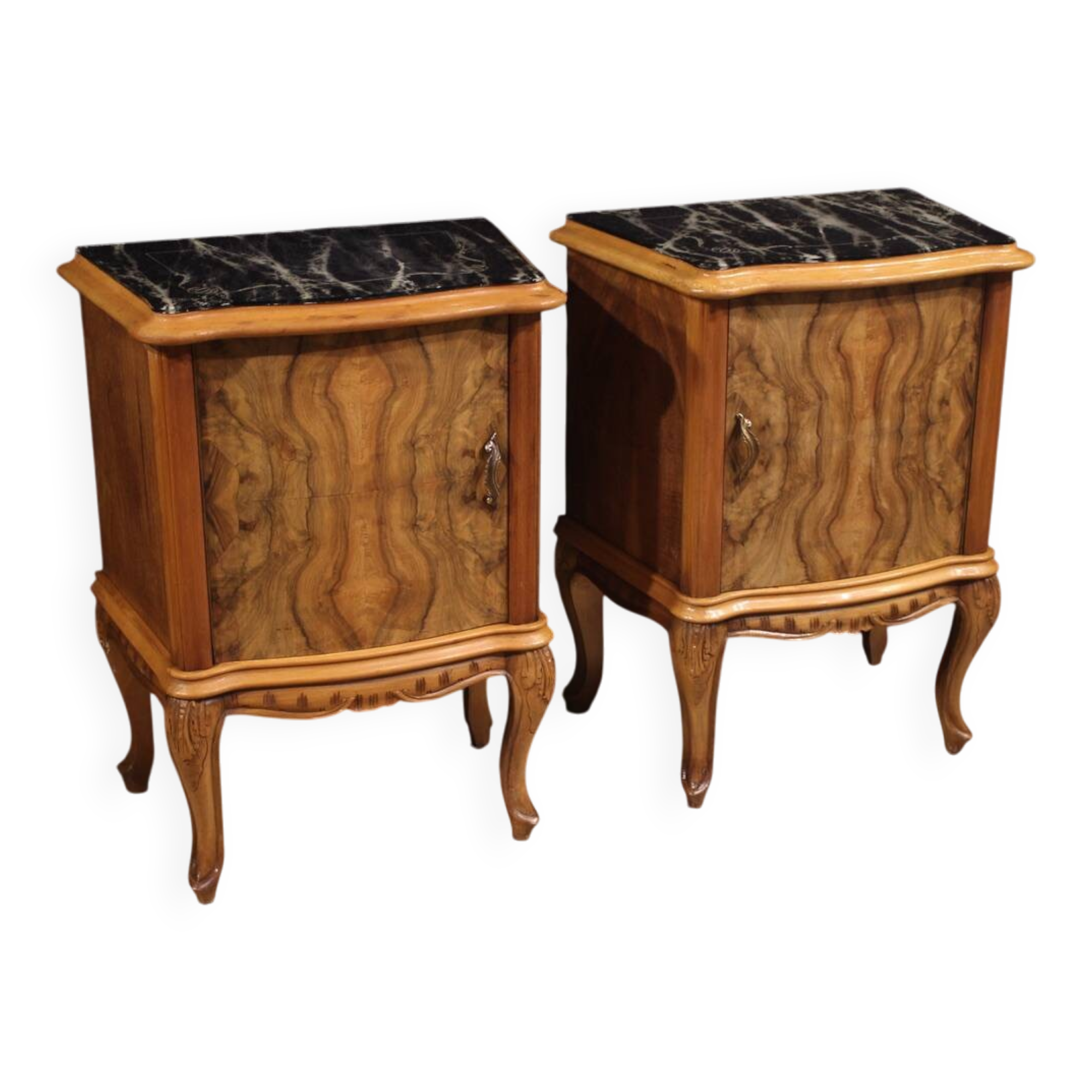 Paire de tables de chevet italiennes du 20e siècle