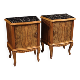 Paire de tables de chevet italiennes du 20e siècle