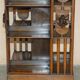 Antique Art Nouveau Victorian hand-carved revolving library.