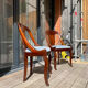 Pair of mahogany gondola chairs