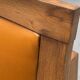 Set de 4 chaises vintage en bois et simili cuir Italie années 70