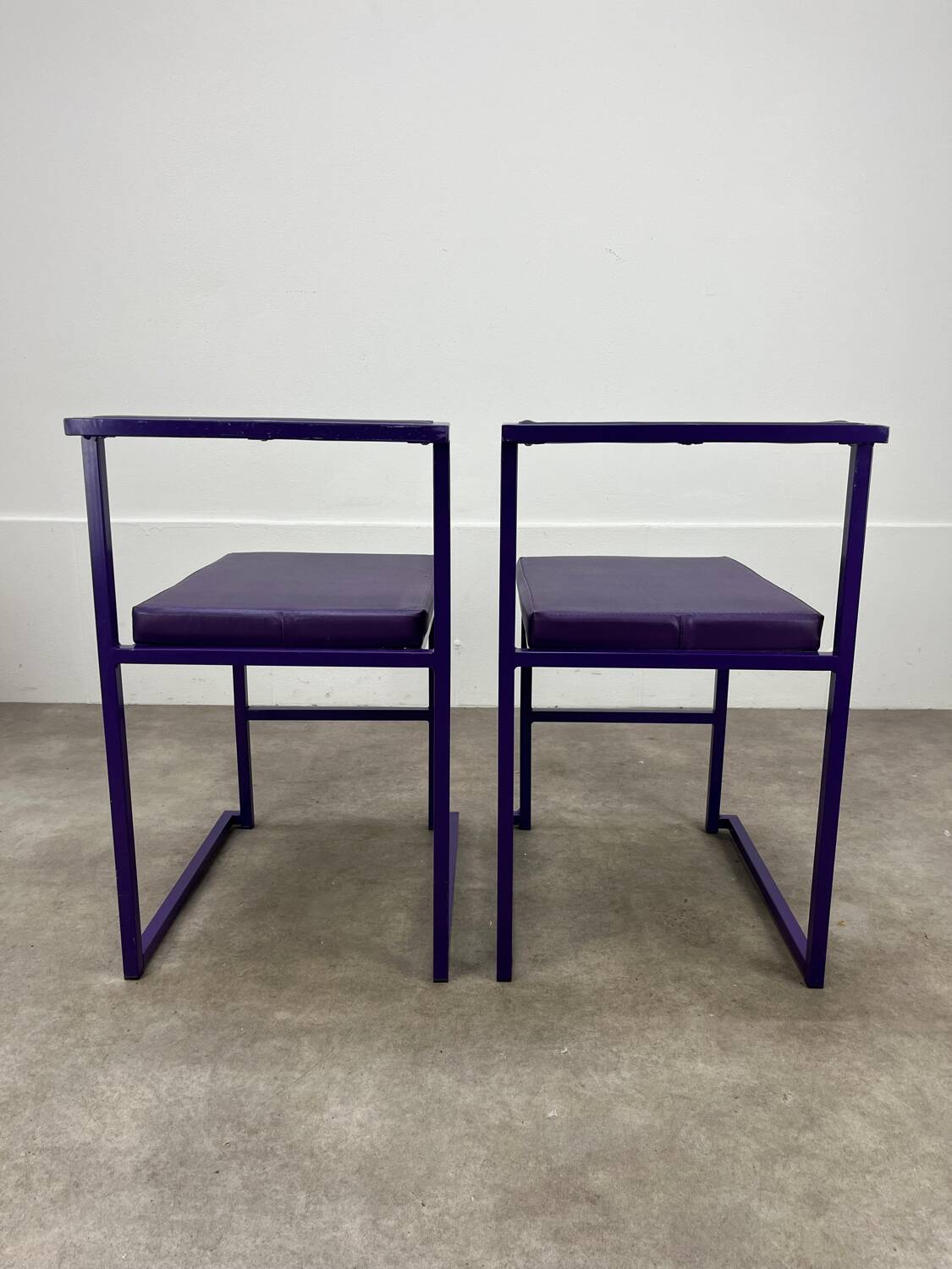 2 postmodern design chairs, 80s