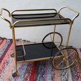 Brass and glass dessert, 60s