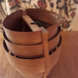 Scandinavian style wood hanging lamp design Hans Agne Jackobsson