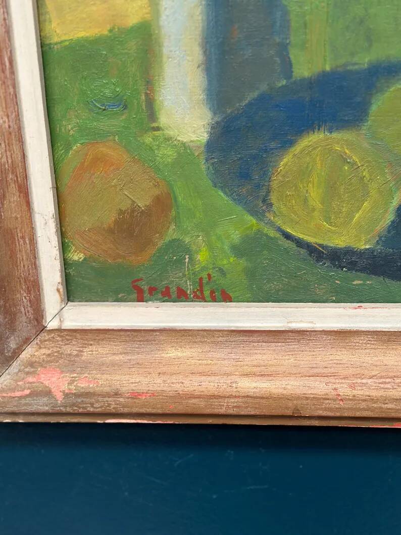 Original Swedish Oil on Panel – “Nature Morte” by Svän Grandin – Signed – Vintage & Framed