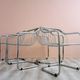 Set of 4 chrome wire dining chairs