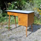 Scandinavian beech desk from the 70s