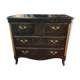 Black painted chest of drawers with golden Japanese bamboo effect