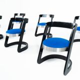 Set of 6 Chairs by Willy Rizzo for Mario Sabot, Italy, 1970s - New Upholstery