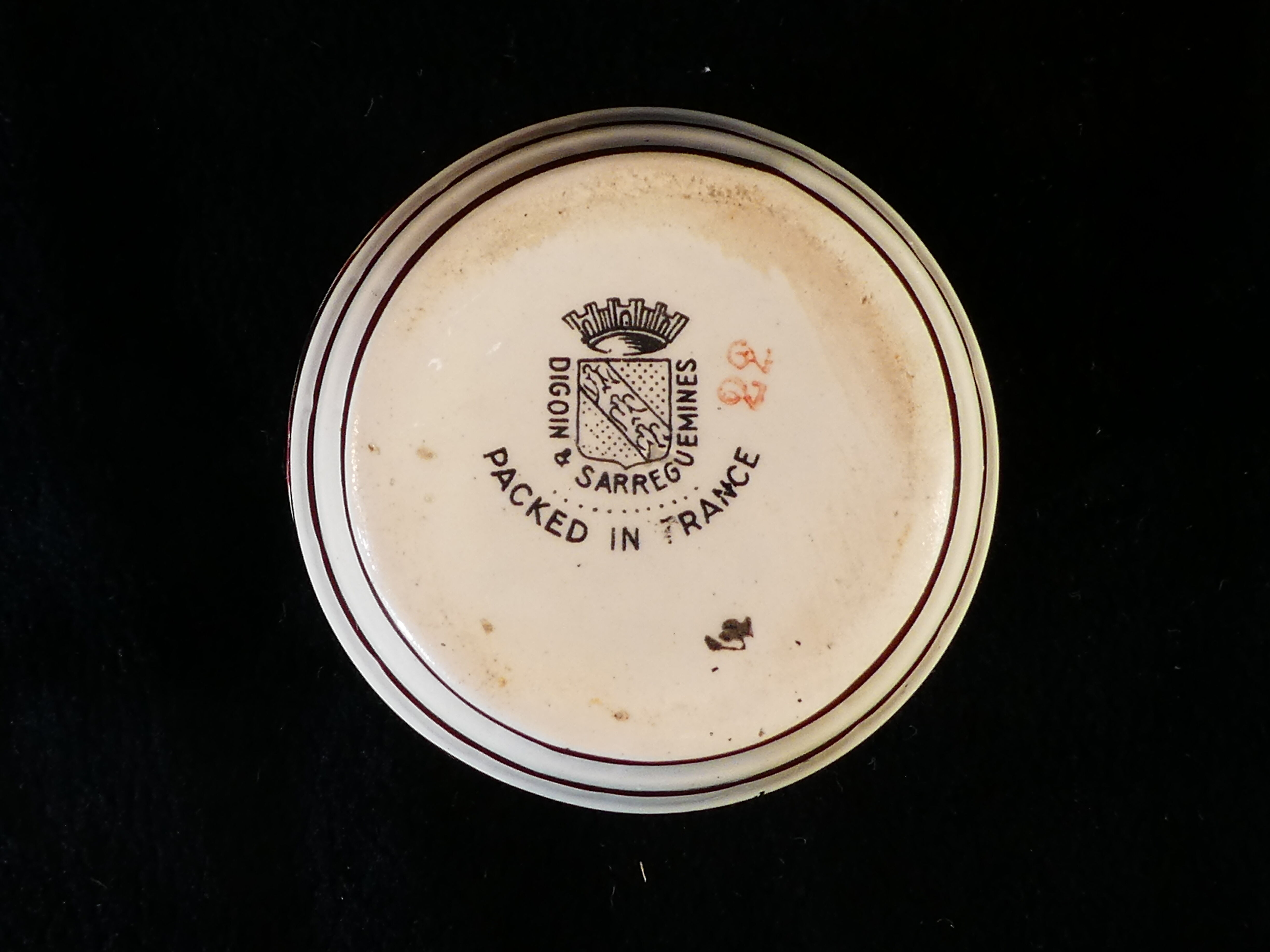 Advertising mustard maker dessaux fil in digoin sarreguemines faiences