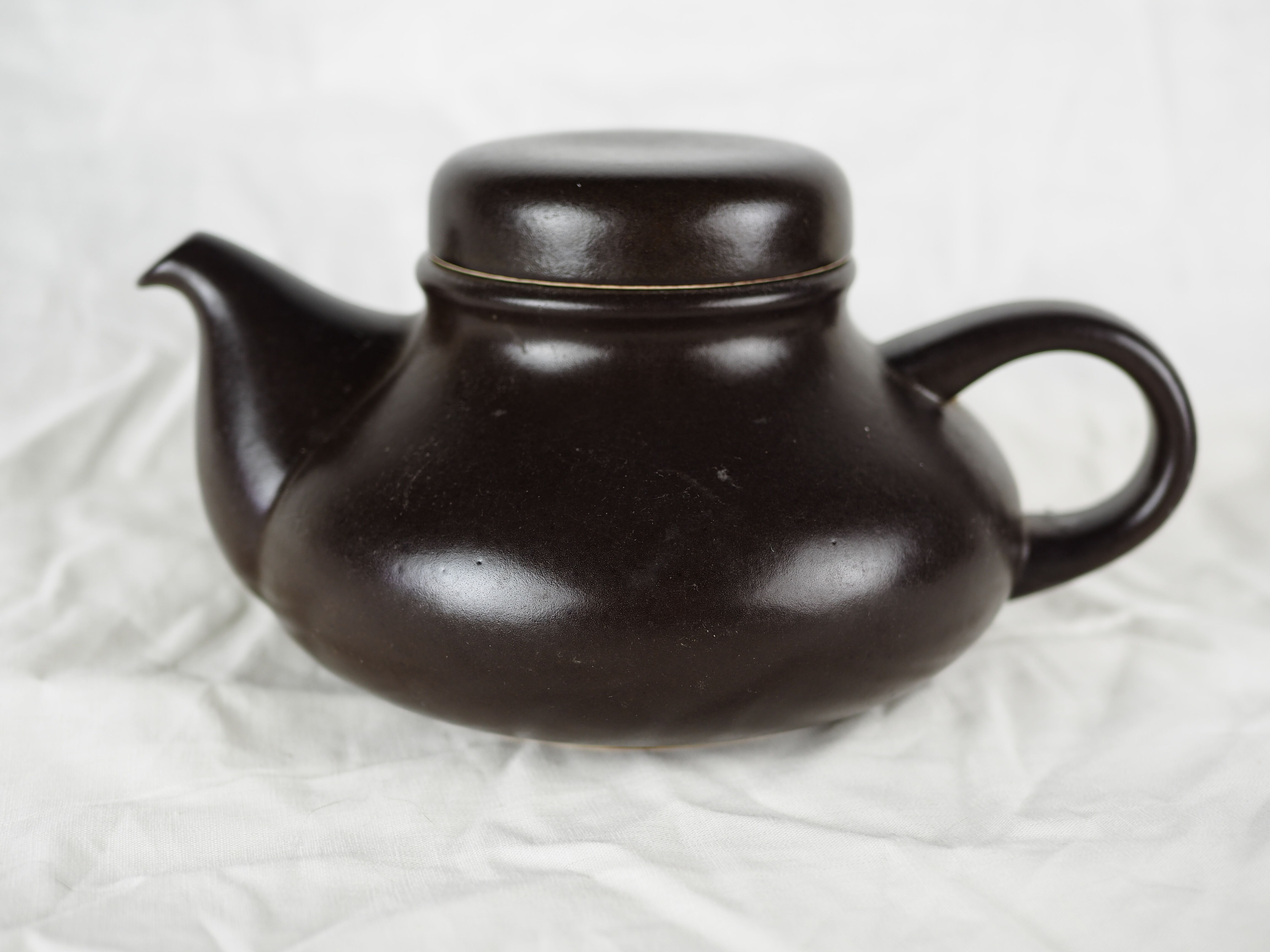 Black teapot - Gresline, Franco Pozzi, Italian design - 1970s