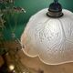 Vintage pendant light with frosted glass lampshade