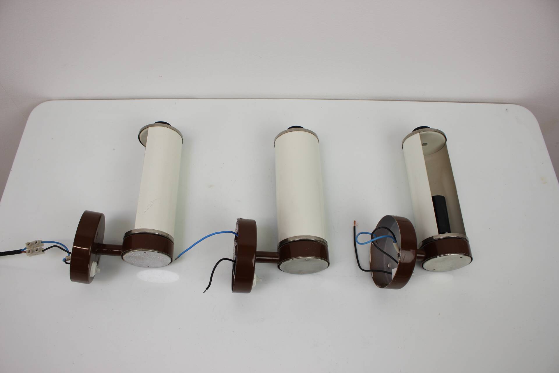 Set of 3 Midcentury Wall Lamps Napako, Designed by Josef Hurka, 1960s, CZS