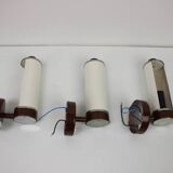 Set of 3 Midcentury Wall Lamps Napako, Designed by Josef Hurka, 1960s, CZS