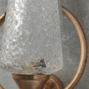 Paire appliques verre et métal doré