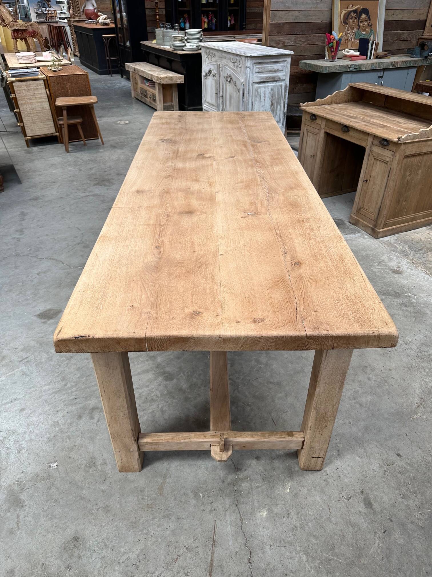 Solid oak farmhouse table