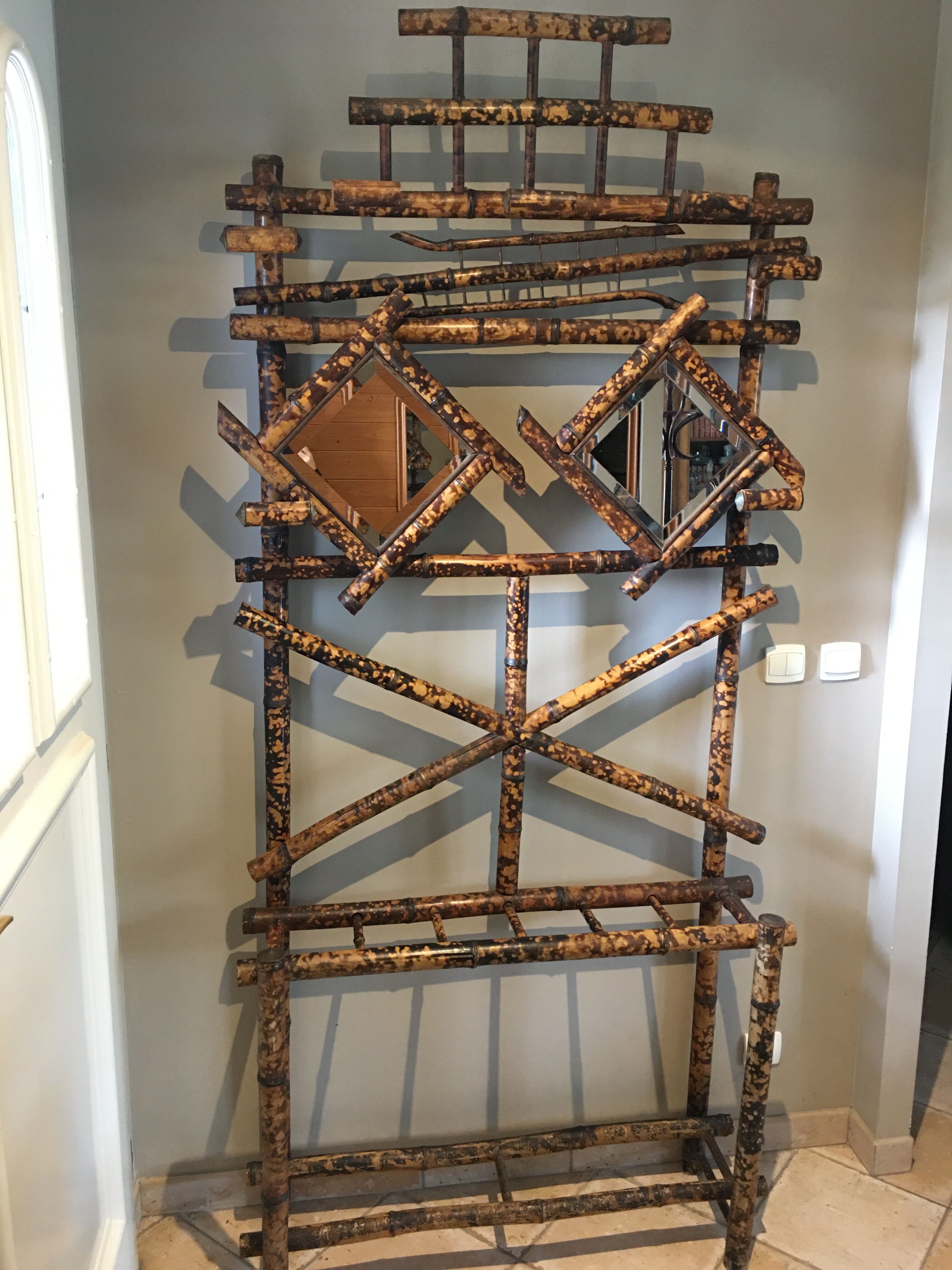 Napoleon III bamboo coat rack